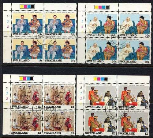 Swaziland - Set of 4 Control Blocks of 4 - 1989 - Used(CTO)