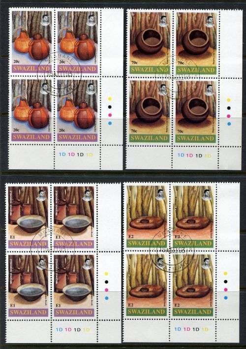 Swaziland - Set of 4 Control Blocks of 4 - 1993 - Used(CTO)