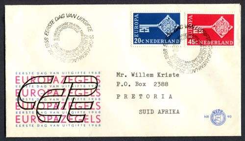 Netherlands - FDC - 1968