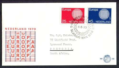 Netherlands - FDC - 1970