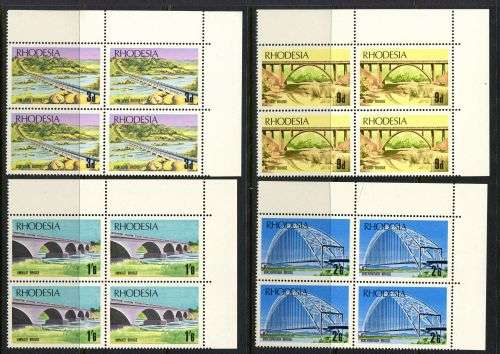 Rhodesia - Set of 4 Corner Blocks of 4 - 1969 - MNH
