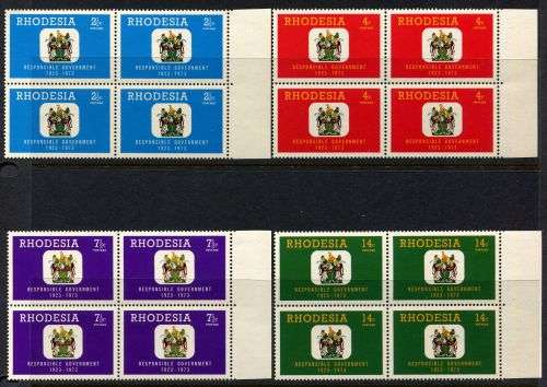 Rhodesia - Set of 4 Blocks of 4 - 1973 - MNH