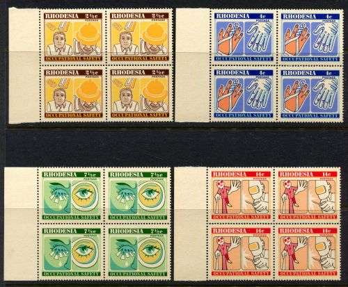 Rhodesia - Set of 4 Blocks of 4 - 1975 - MNH