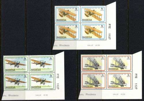 Rhodesia - Set of 6 PTC Blocks of 4 - 1978 - MNH