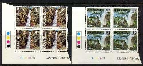 Rhodesia - Set of 15 Control Blocks of 4 1B - 1978 - MNH