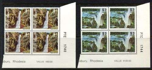 Rhodesia - Set of 15 PTC Blocks of 4 - 1978 - MNH