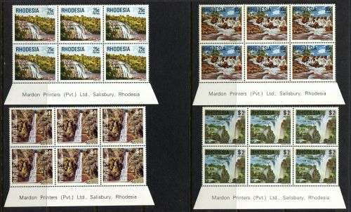 Rhodesia - Set of 15 Imprint Blocks  - 1978 - MNH