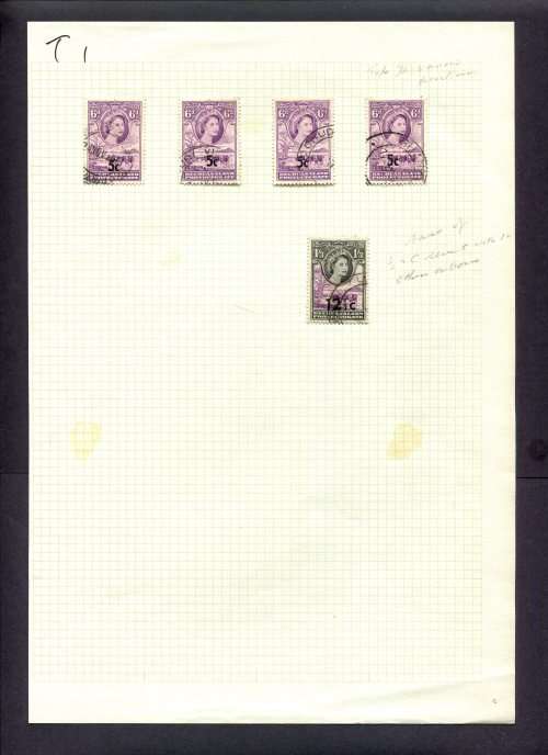 Bechuanaland - 5 Stamps Mounted(Hinged) on Old Album Page