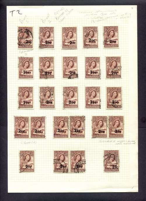 Bechuanaland - 25 Stamps Mounted(Hinged) on Old Album Page