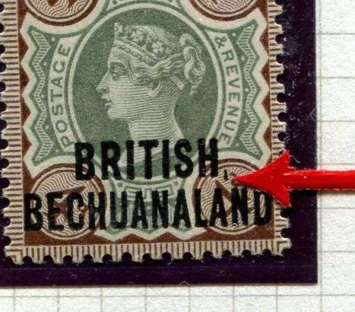 Bechuanaland - 2 Stamps (MNH) one with Minor Variety on Old Album Page