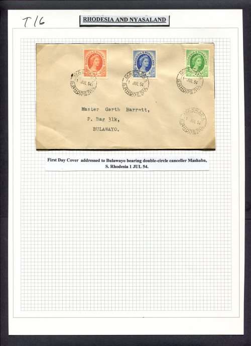 Rhodesia and Nyasaland - 1 Cover in Photo corners