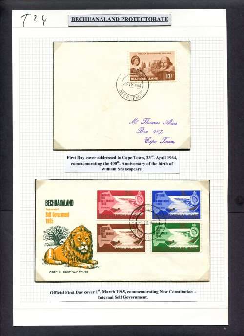 Bechuanaland - 2 Covers in Photo corners