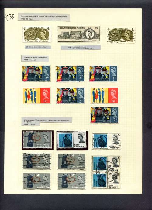 Great Britain - 19 Stamps Mounted (Hinged) On Album Page