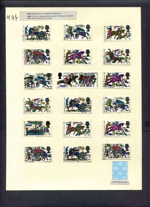 Great Britain - 18 Stamps Mounted (Hinged) On Album Page