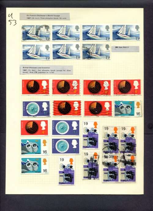 Great Britain - 27 Stamps Mounted (Hinged) On Album Page