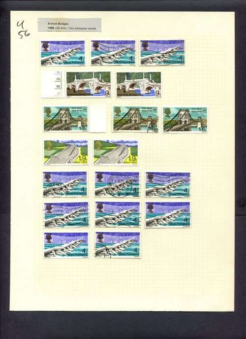 Great Britain - 18 Stamps Mounted (Hinged) On Album Page