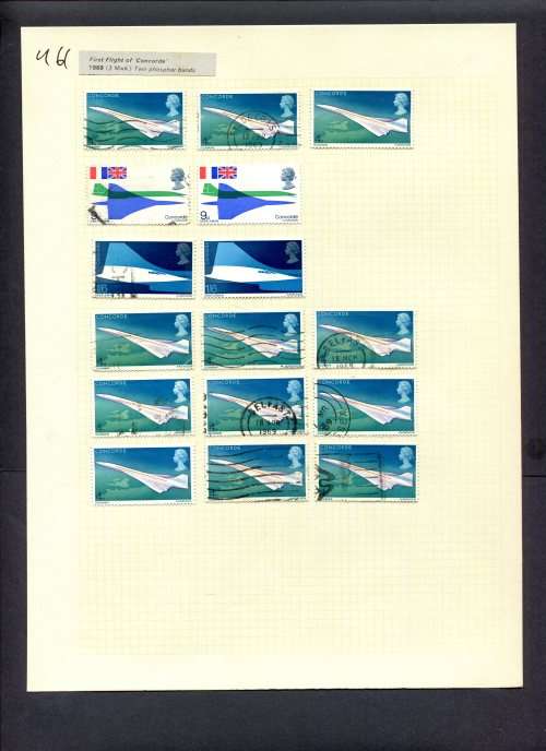 Great Britain - 16 Stamps Mounted (Hinged) On Album Page