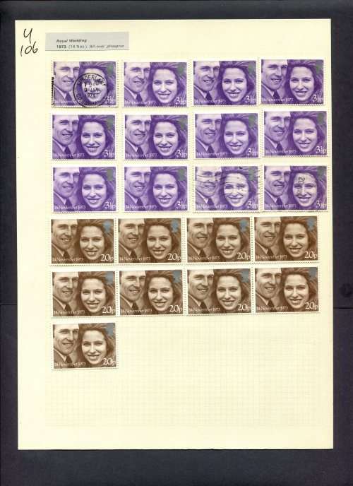Great Britain - 21 Stamps Mounted (Hinged) On Album Page