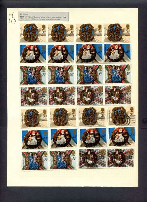 Great Britain - 28 Stamps Mounted (Hinged) On Album Page