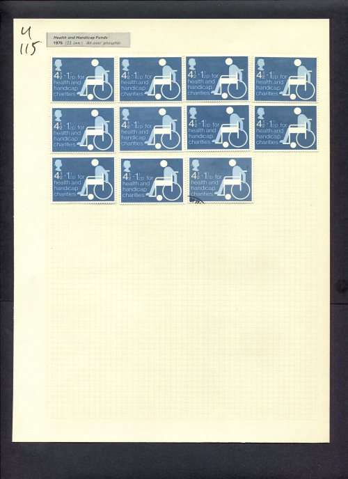 Great Britain - 11 Stamps Mounted (Hinged) On Album Page