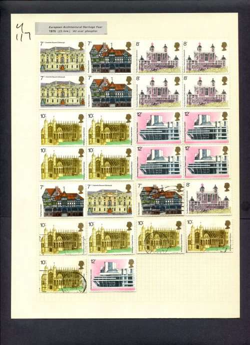 Great Britain - 26 Stamps Mounted (Hinged) On Album Page