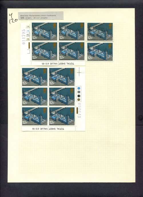 Great Britain - 12 Stamps Mounted (Hinged) On Album Page