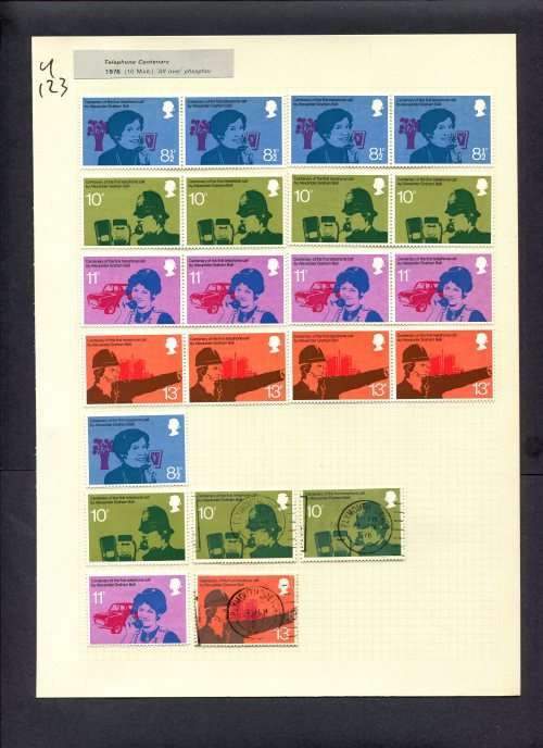 Great Britain - 22 Stamps Mounted (Hinged) On Album Page