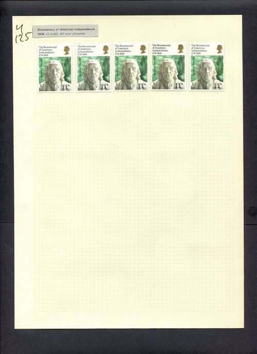 Great Britain - 5 Stamps Mounted (Hinged) On Album Page