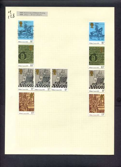 Great Britain - 10 Stamps Mounted (Hinged) On Album Page