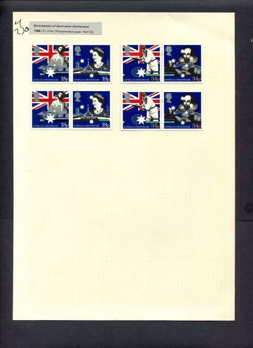 Great Britain - 8 Stamps Mounted (Hinged) On Album Page