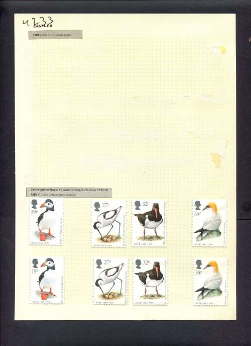 Great Britain - 8 Stamps Mounted (Hinged) On Album Page