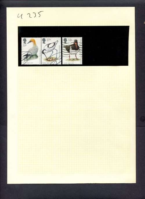 Great Britain - 3 Stamps Mounted (Hinged) On Album Page