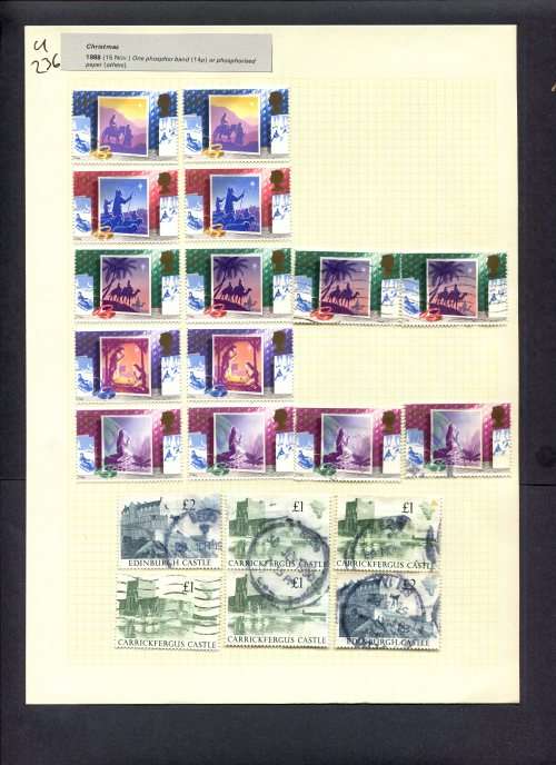 Great Britain - 20 Stamps Mounted (Hinged) On Album Page