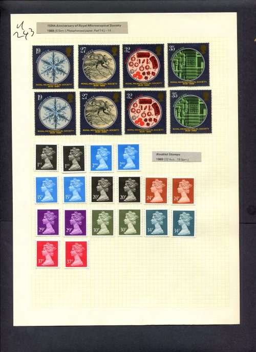 Great Britain - 26 Stamps Mounted (Hinged) On Album Page