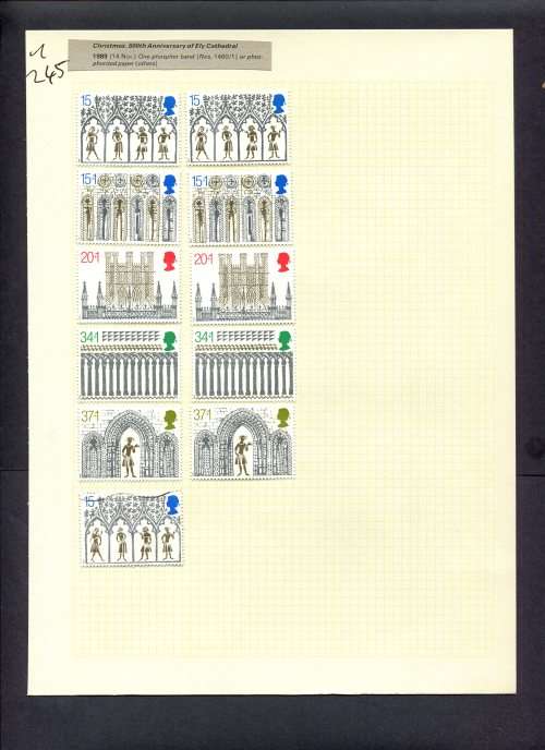Great Britain - 11 Stamps Mounted (Hinged) On Album Page