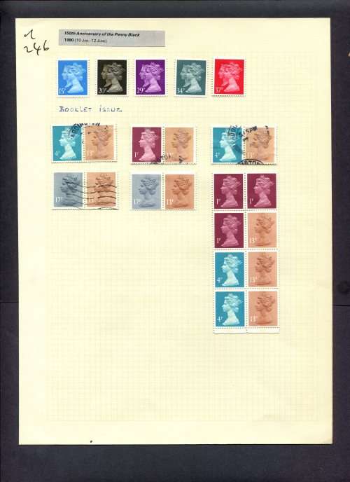 Great Britain - 23 Stamps Mounted (Hinged) On Album Page