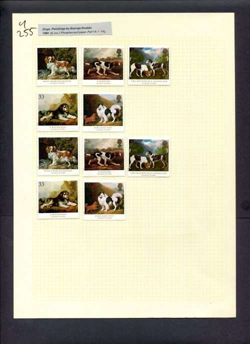 Great Britain - 10 Stamps Mounted (Hinged) On Album Page