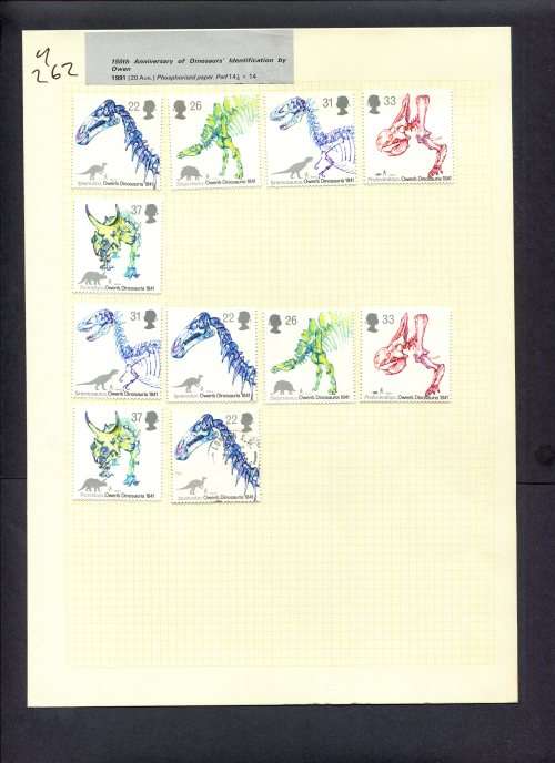 Great Britain - 11 Stamps (Hinged) On Album Page