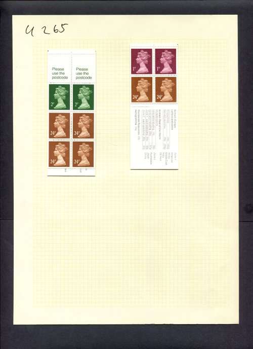 Great Britain - 2 Booklets (Hinged) On Album Page