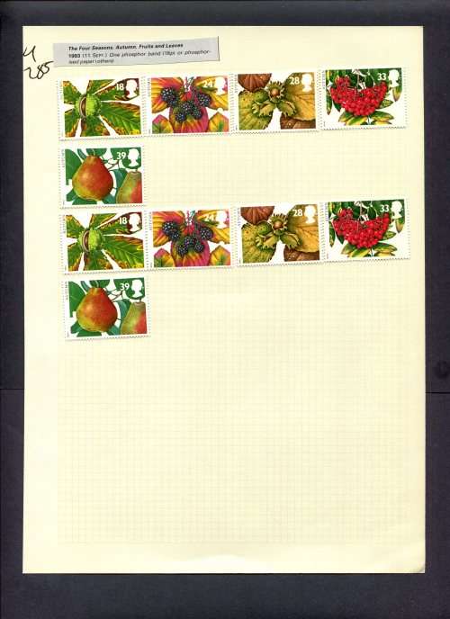 Great Britain - 10 Stamps (Hinged) On Album Page