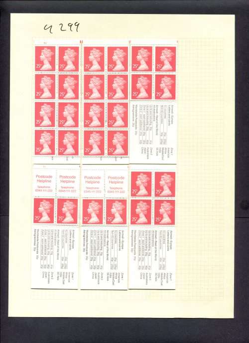 Great Britain - 6 Booklets (Hinged) On Album Page