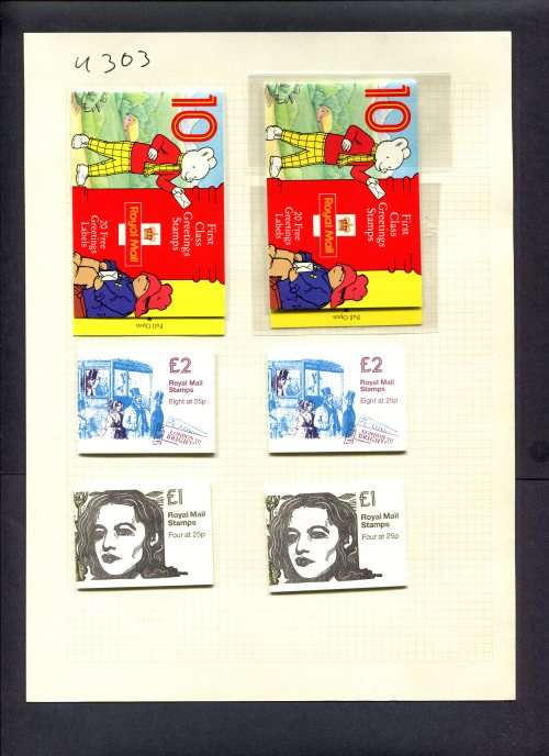 Great Britain - 6 Booklets (Hinged) On Album Page