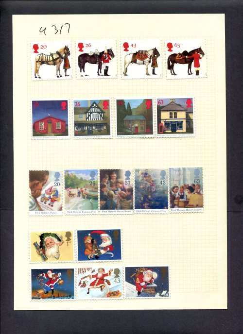 Great Britain - 18 Stamps (Hinged) On Album Page
