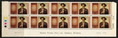 Rhodesia - 1 Double Bottom Rows 1A of 10 - 1971 - MNH
