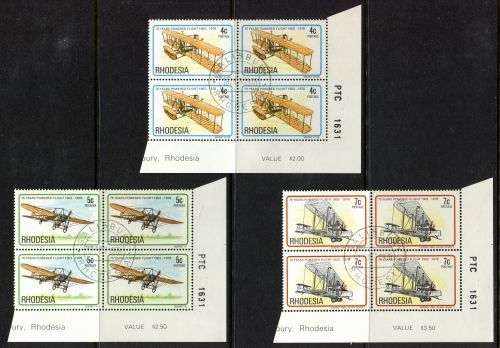 Rhodesia - Set of 6 PTC Blocks of 4 1A - 1978 - Used(CTO)