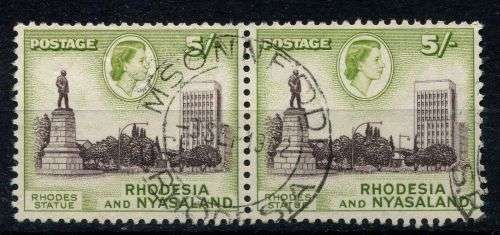 Rhodesia and Nyasaland- 5/- Pair - 1959 - Used
