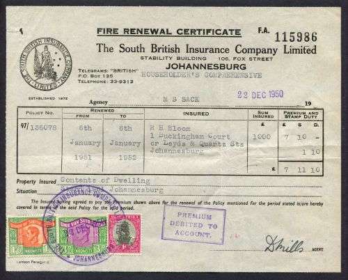 Union Of SA - Revenue Document - 1/6 Language Error