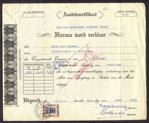 RSA - Revenue Document - Certificate No. 2