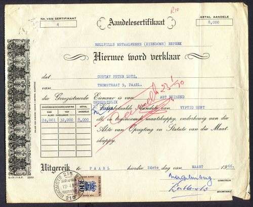 RSA - Revenue Document - Certificate No. 4