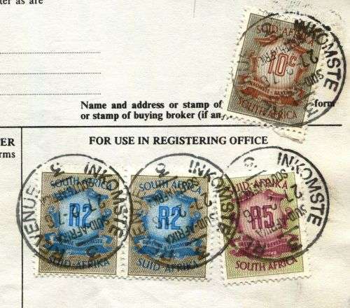 RSA - Revenue Document - Certificate No. 9